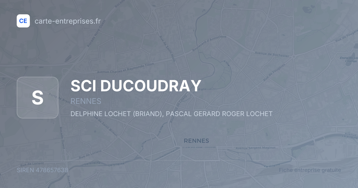 SCI DUCOUDRAY — 478657638 — fiche entreprise