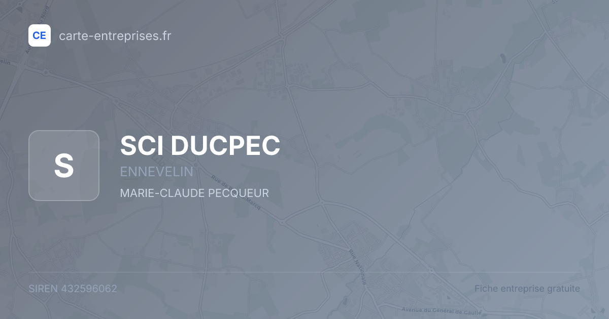 SCI DUCPEC — 432596062 — fiche entreprise