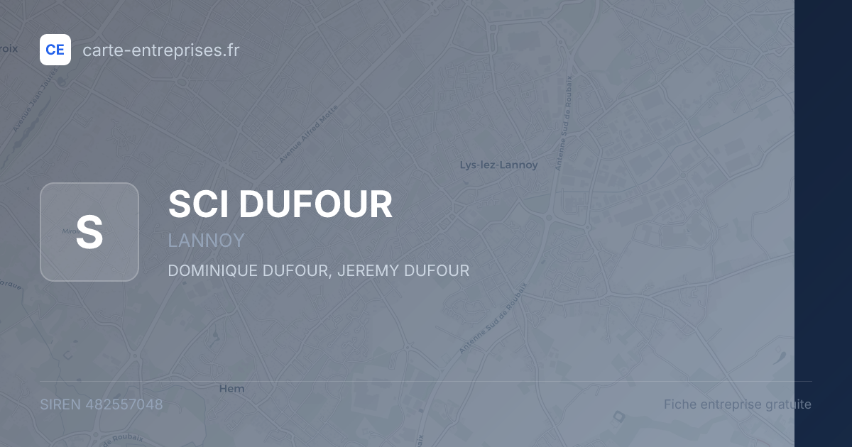 SCI DUFOUR — 482557048 — fiche entreprise
