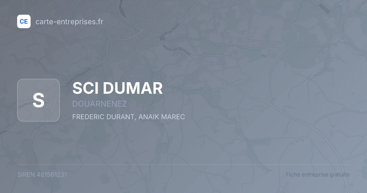 SCI DUMAR — 481561231 — fiche entreprise