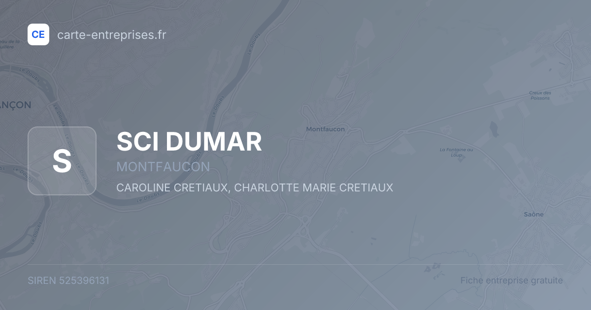 SCI DUMAR — 525396131 — fiche entreprise