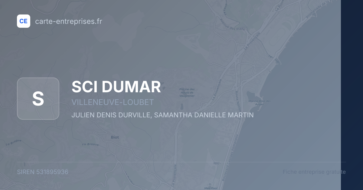 SCI DUMAR — 531895936 — fiche entreprise