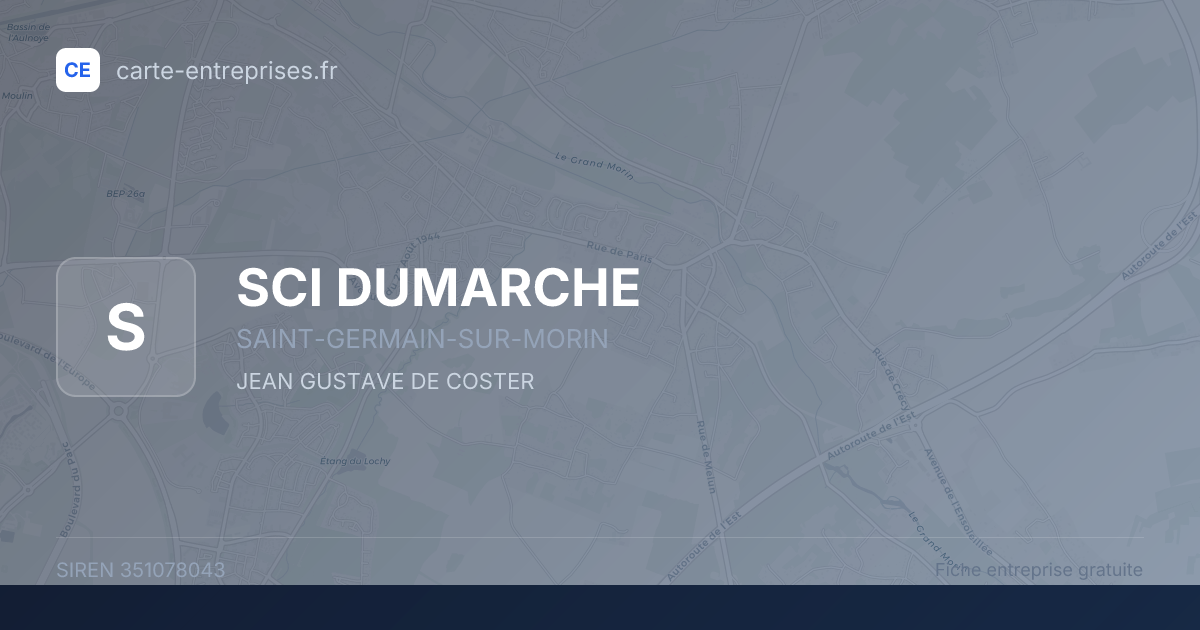SCI DUMARCHE — 351078043 — fiche entreprise