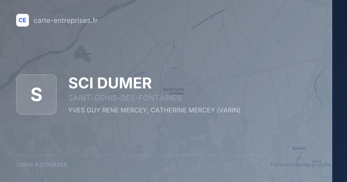 SCI DUMER — 435008388 — fiche entreprise