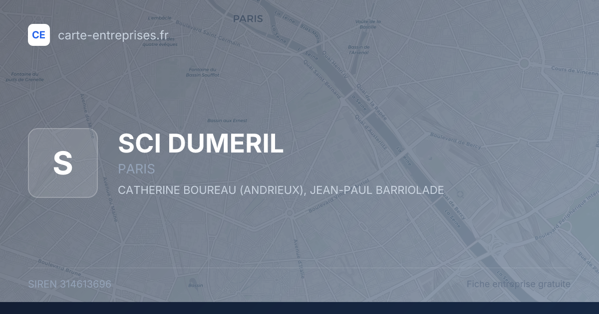 SCI DUMERIL — 314613696 — fiche entreprise