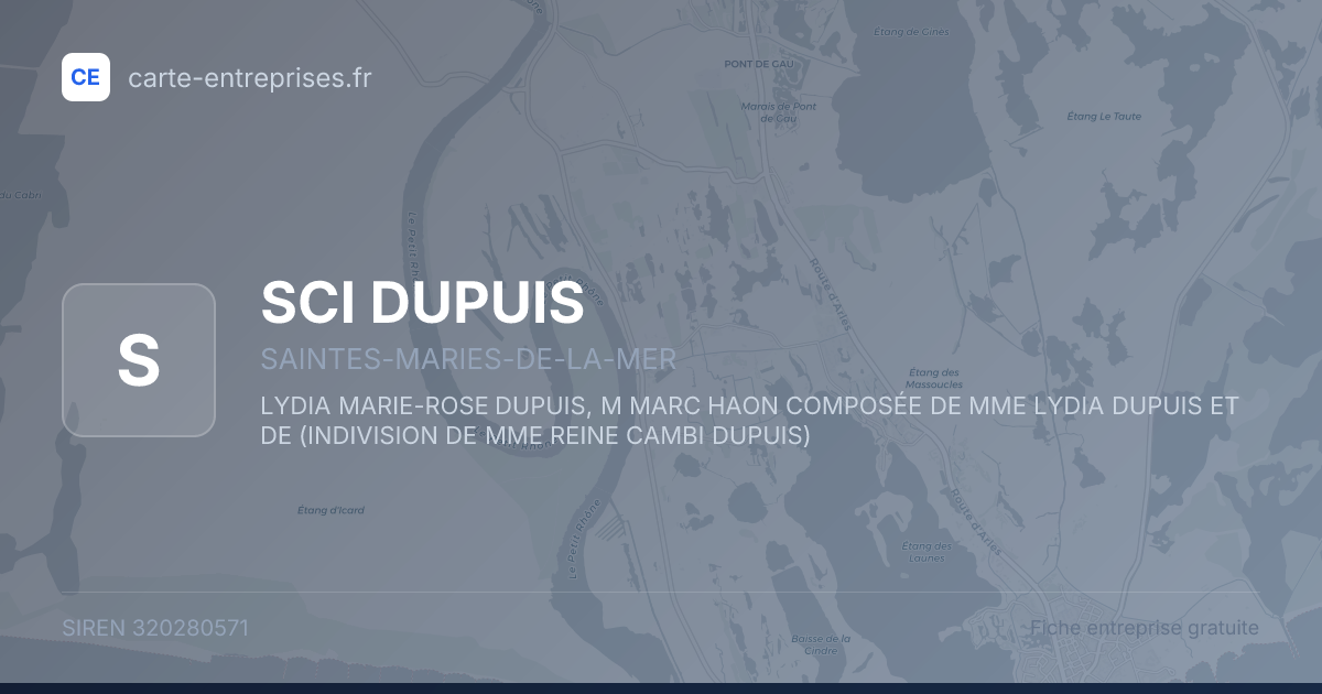 SCI DUPUIS — 320280571 — fiche entreprise