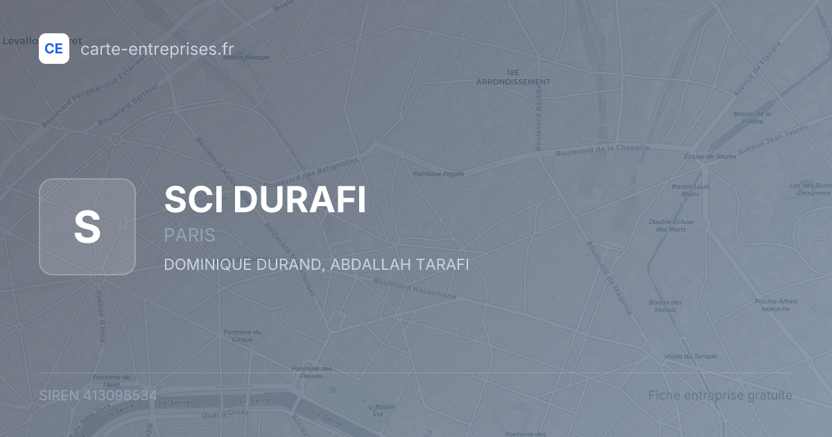 SCI DURAFI — 413098534 — fiche entreprise