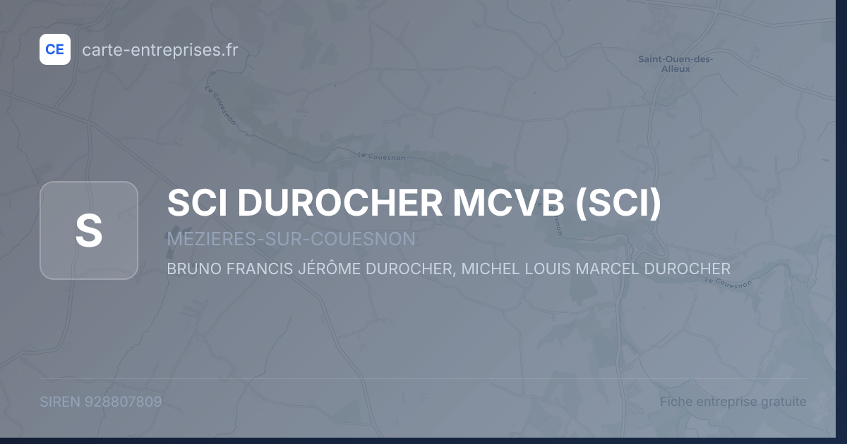 SCI DUROCHER MCVB (SCI) — 928807809 — fiche entreprise