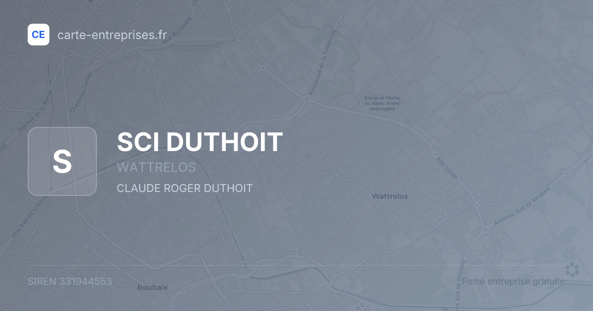 SCI DUTHOIT — 331944553 — fiche entreprise