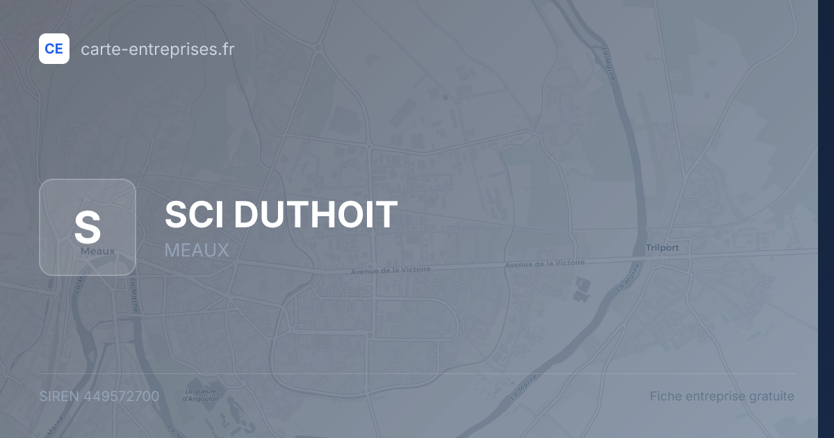 SCI DUTHOIT — 449572700 — fiche entreprise