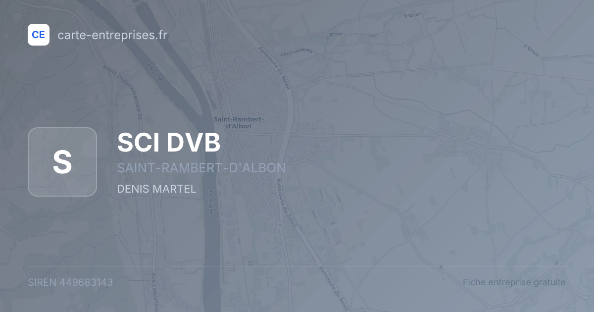 SCI DVB — 449683143 — fiche entreprise