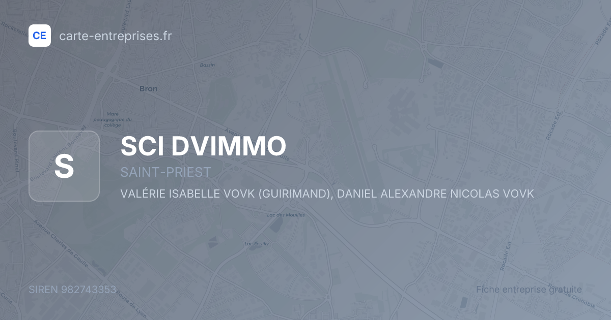 SCI DVIMMO — 982743353 — fiche entreprise