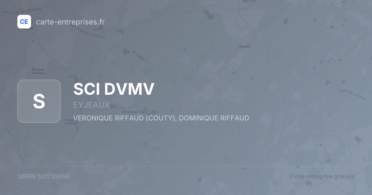 SCI DVMV — 501755656 — fiche entreprise