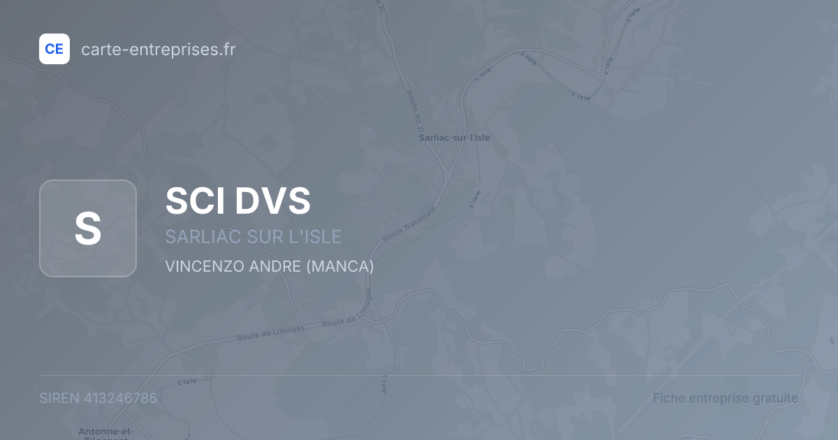 SCI DVS — 413246786 — fiche entreprise