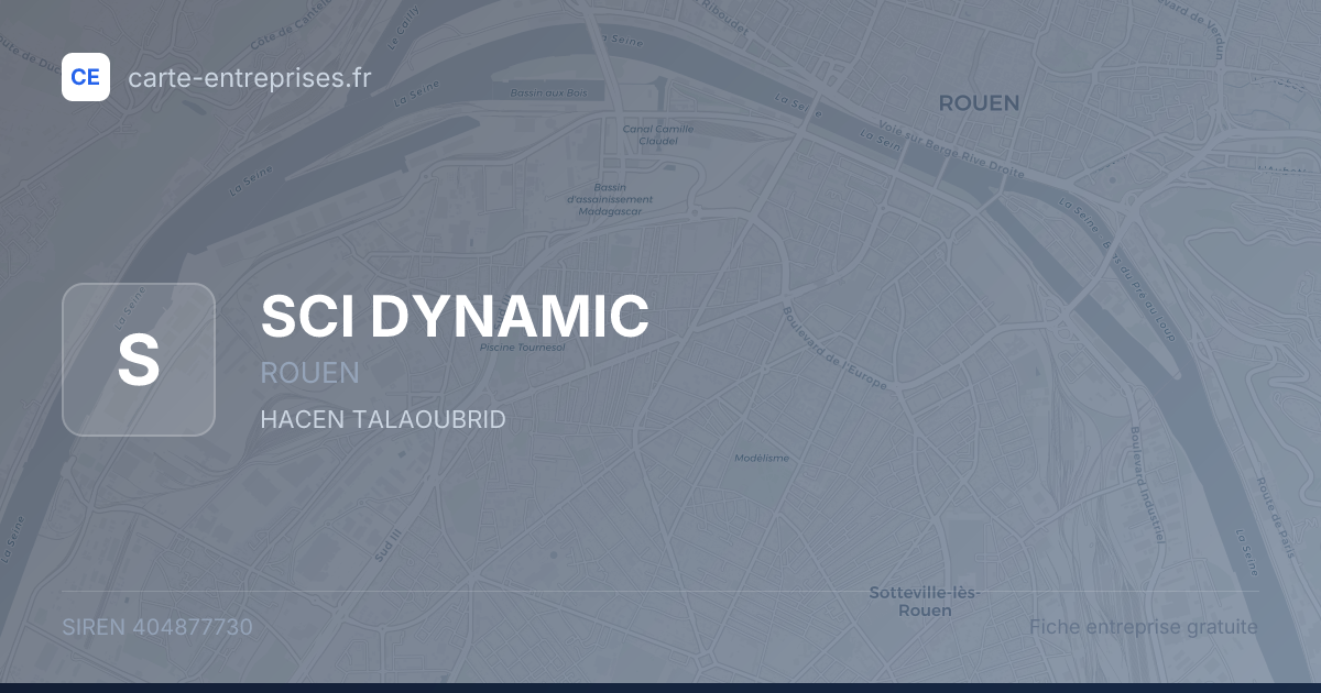 SCI DYNAMIC — 404877730 — fiche entreprise