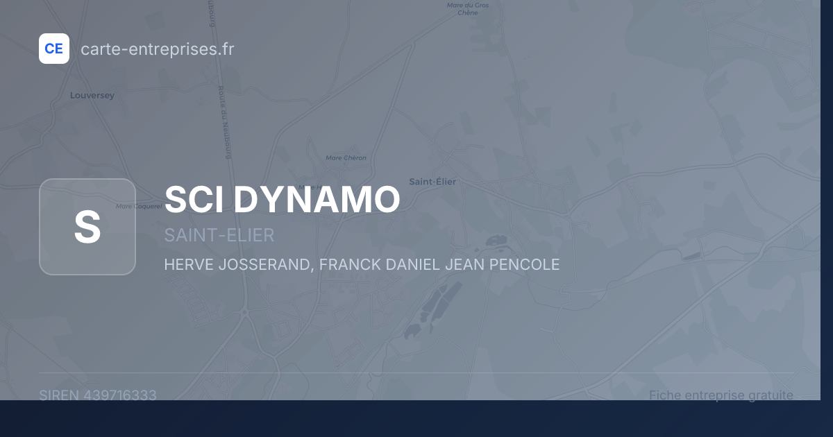 SCI DYNAMO — 439716333 — fiche entreprise