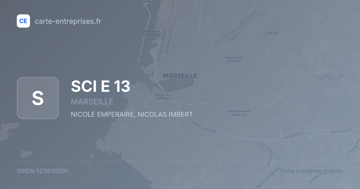 SCI E 13 — 523836591 — fiche entreprise