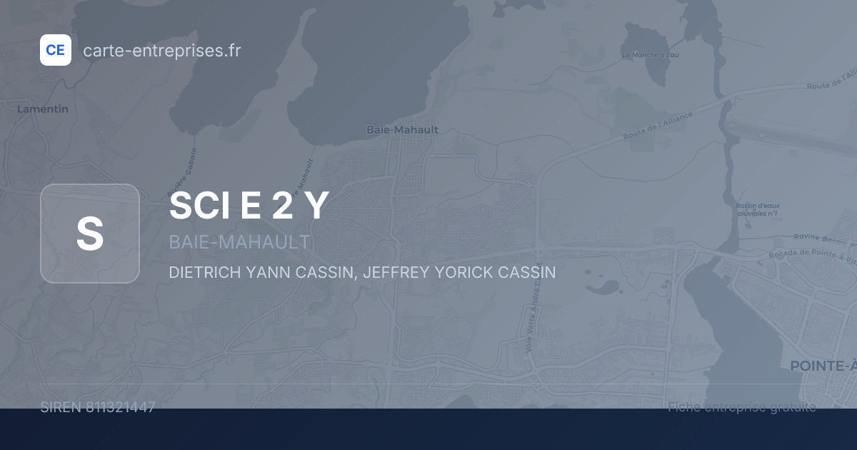 SCI E 2 Y — 811321447 — fiche entreprise