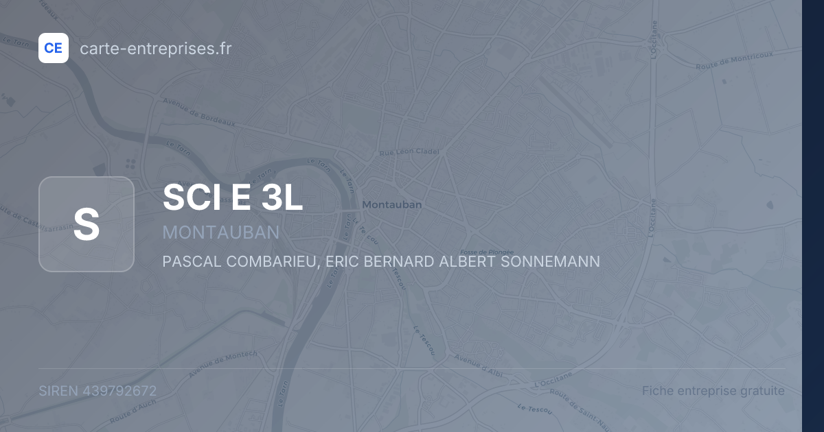 SCI E 3L — 439792672 — fiche entreprise