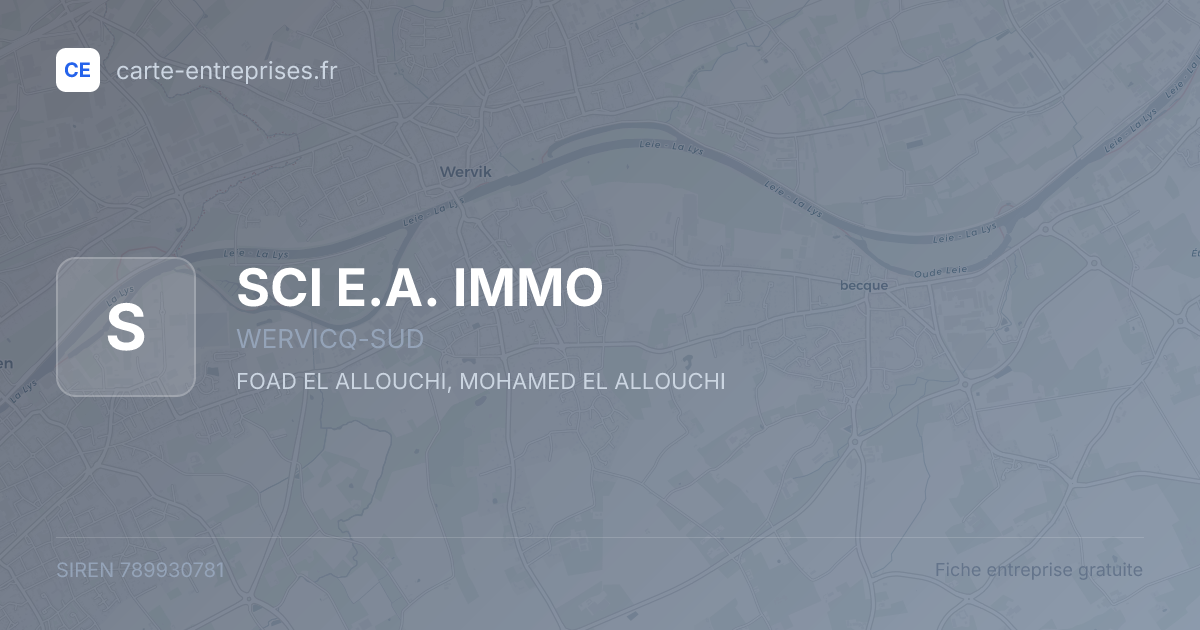 SCI E.A. IMMO — 789930781 — fiche entreprise