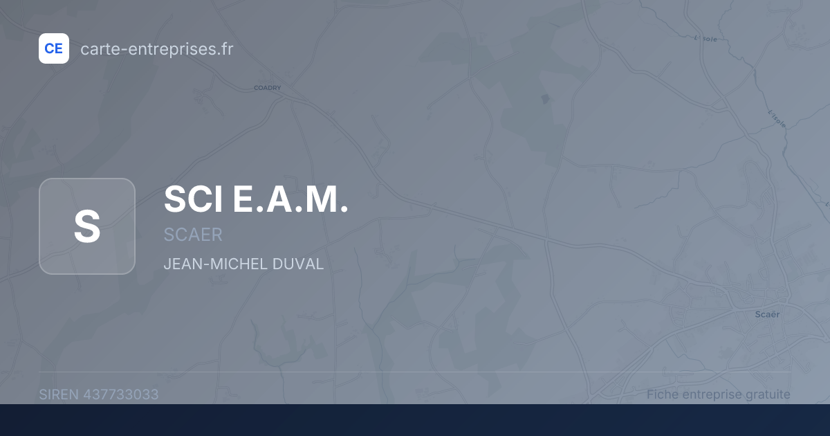 SCI E.A.M. — 437733033 — fiche entreprise