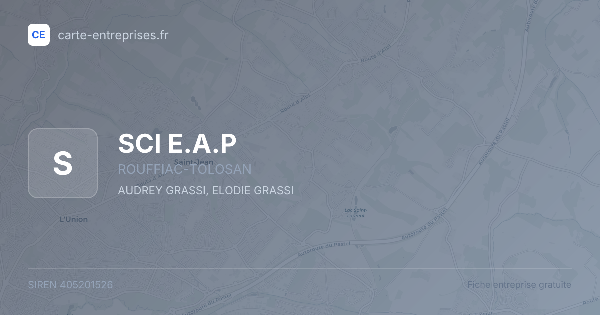 SCI E.A.P — 405201526 — fiche entreprise