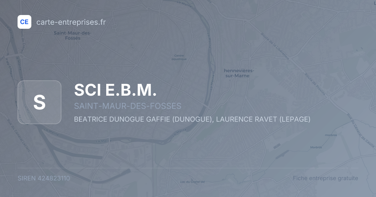 SCI  E.B.M. — 424823110 — fiche entreprise