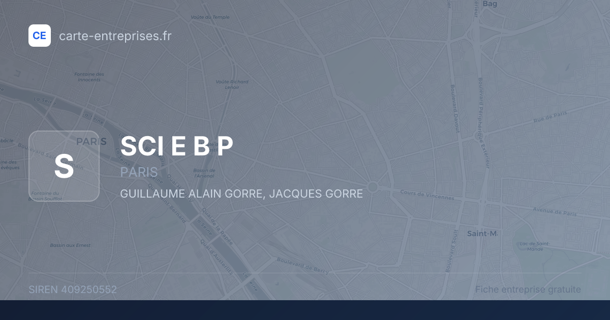 SCI E B P — 409250552 — fiche entreprise