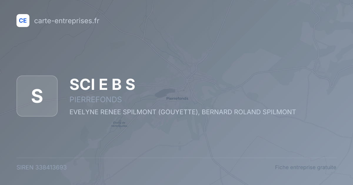 SCI E B S — 338413693 — fiche entreprise