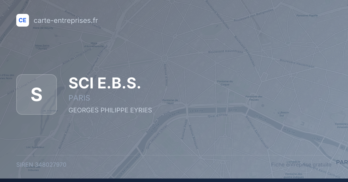 SCI E.B.S. — 348027970 — fiche entreprise