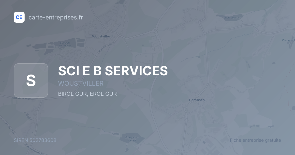 SCI E B SERVICES — 502783608 — fiche entreprise