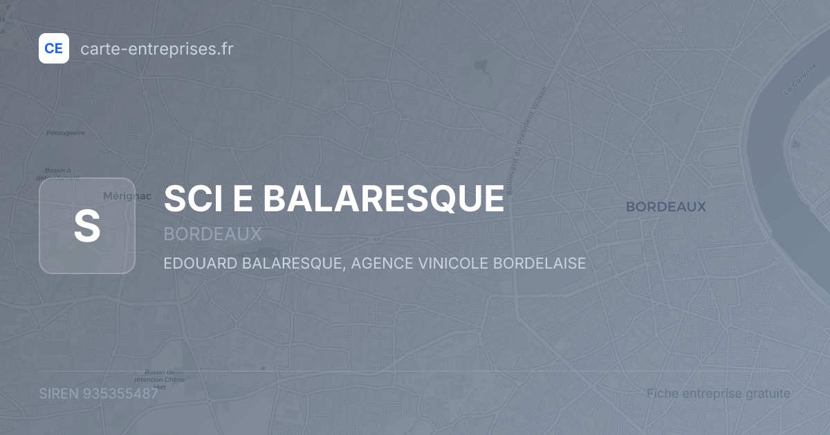 SCI E BALARESQUE — 935355487 — fiche entreprise