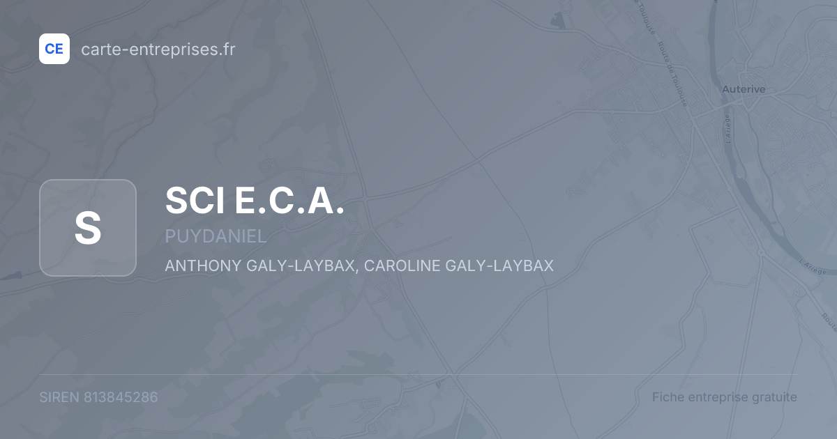 SCI E.C.A. — 813845286 — fiche entreprise