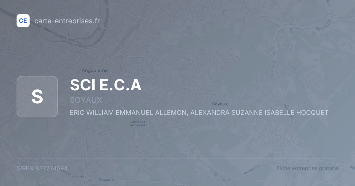 SCI E.C.A — 837774694 — fiche entreprise