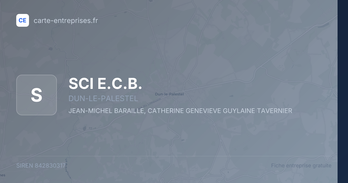 SCI E.C.B. — 842830317 — fiche entreprise
