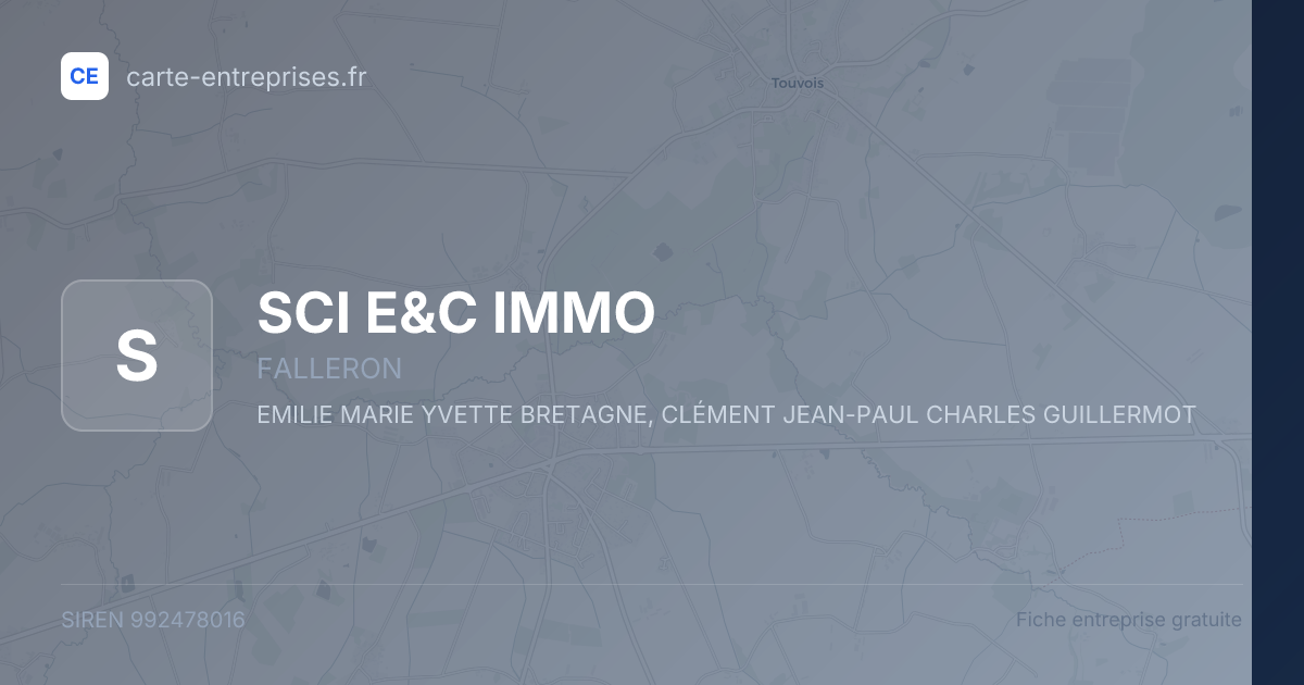 SCI E&C IMMO — 992478016 — fiche entreprise