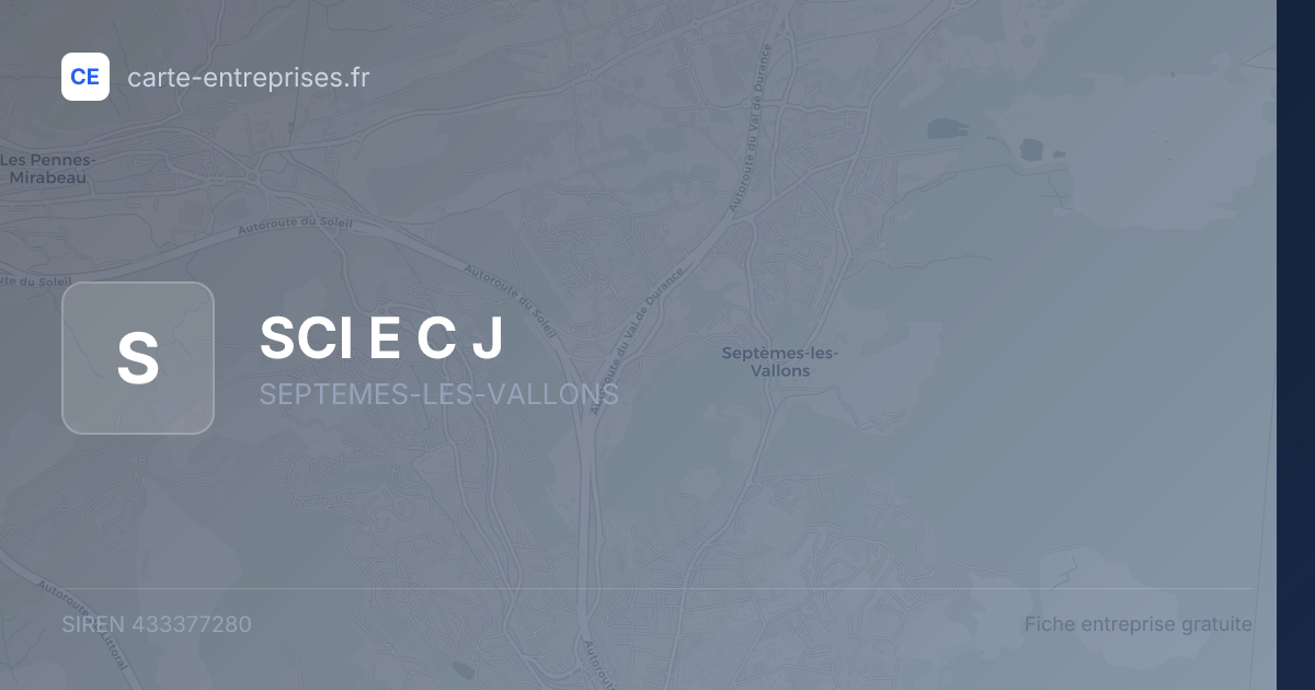 SCI E C J — 433377280 — fiche entreprise