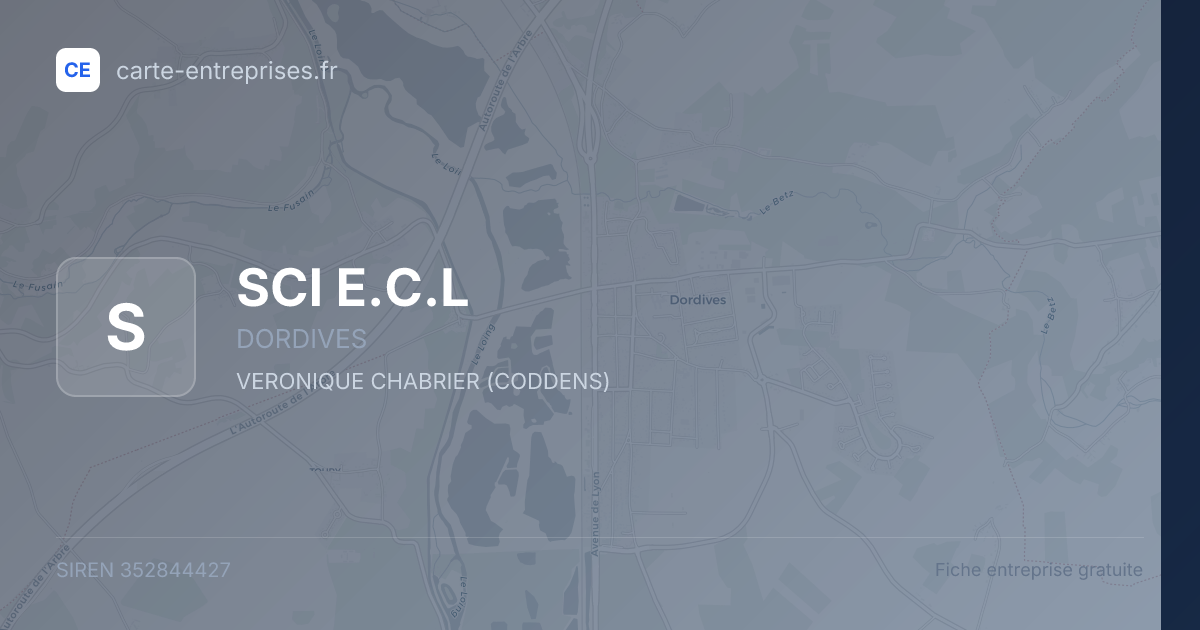 SCI E.C.L — 352844427 — fiche entreprise