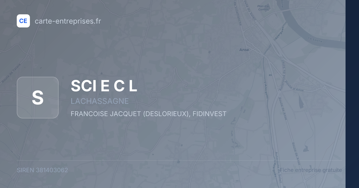 SCI E C L — 381403062 — fiche entreprise