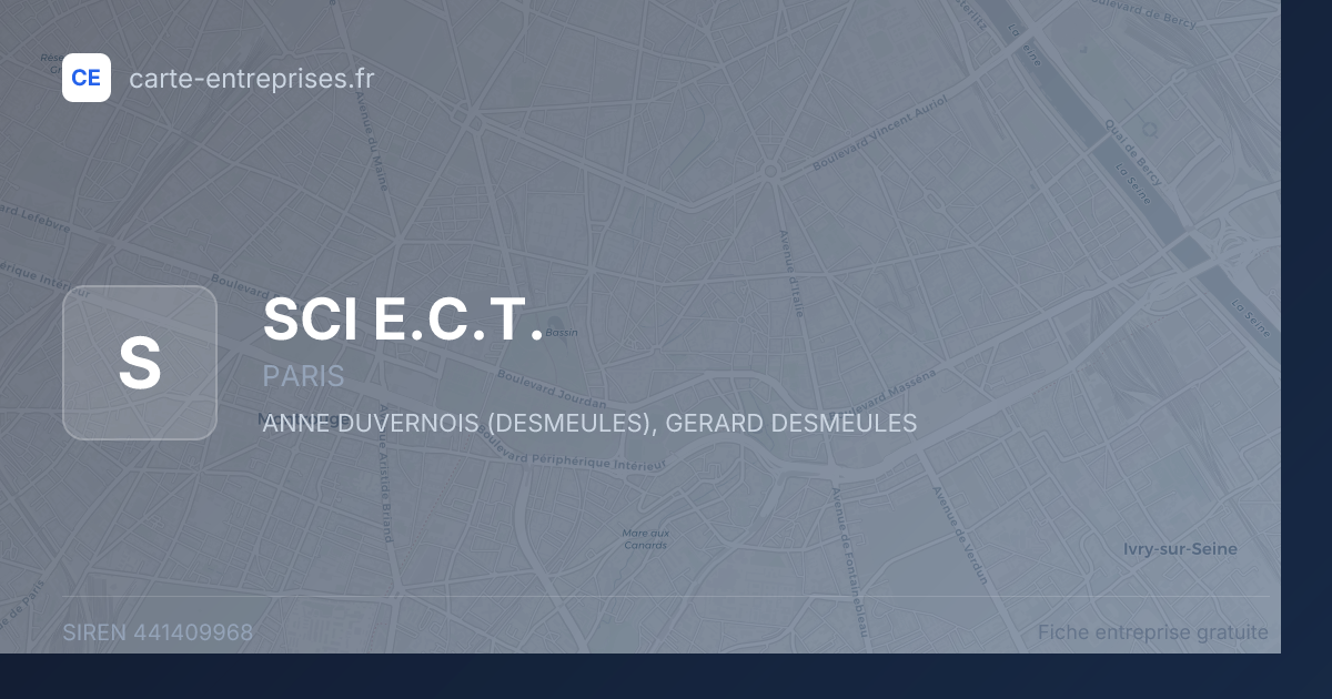 SCI E.C.T. — 441409968 — fiche entreprise