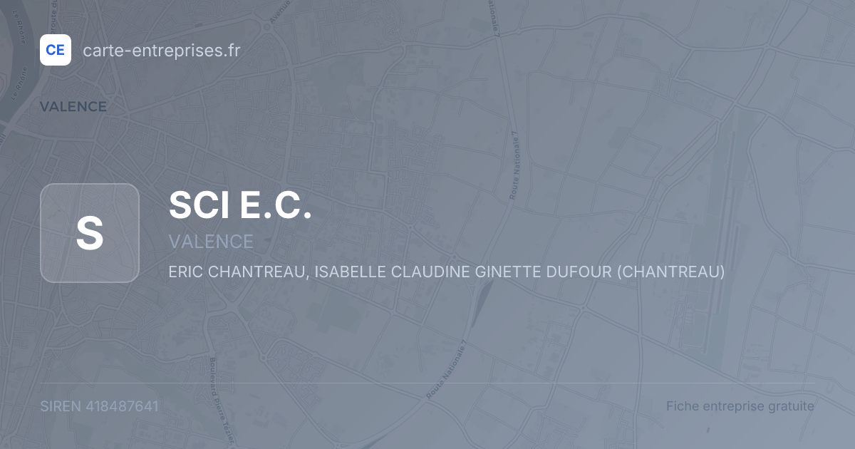 SCI E.C. — 418487641 — fiche entreprise