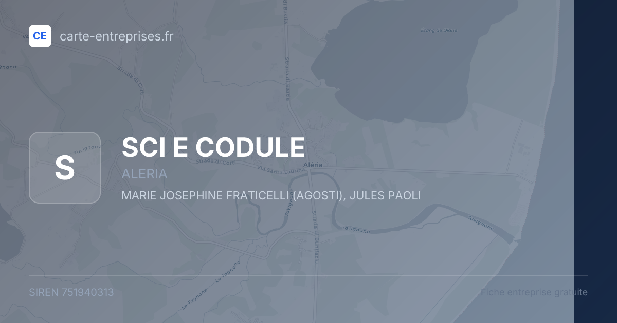 SCI E CODULE — 751940313 — fiche entreprise