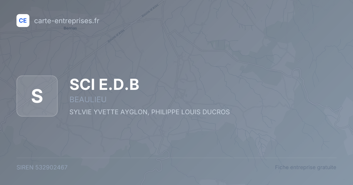 SCI E.D.B — 532902467 — fiche entreprise