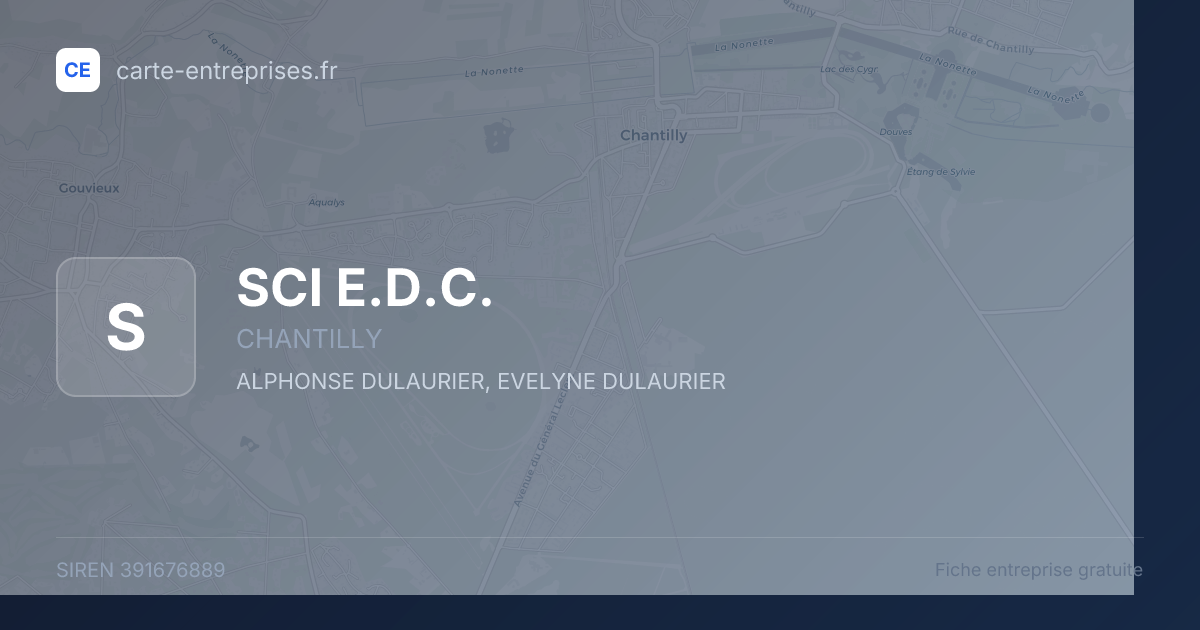 SCI E.D.C. — 391676889 — fiche entreprise