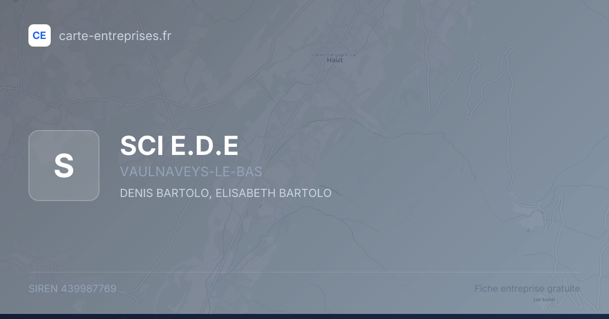 SCI E.D.E — 439987769 — fiche entreprise