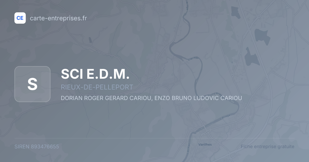SCI E.D.M. — 893476655 — fiche entreprise