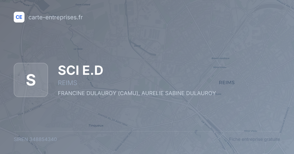 SCI E.D — 348854340 — fiche entreprise
