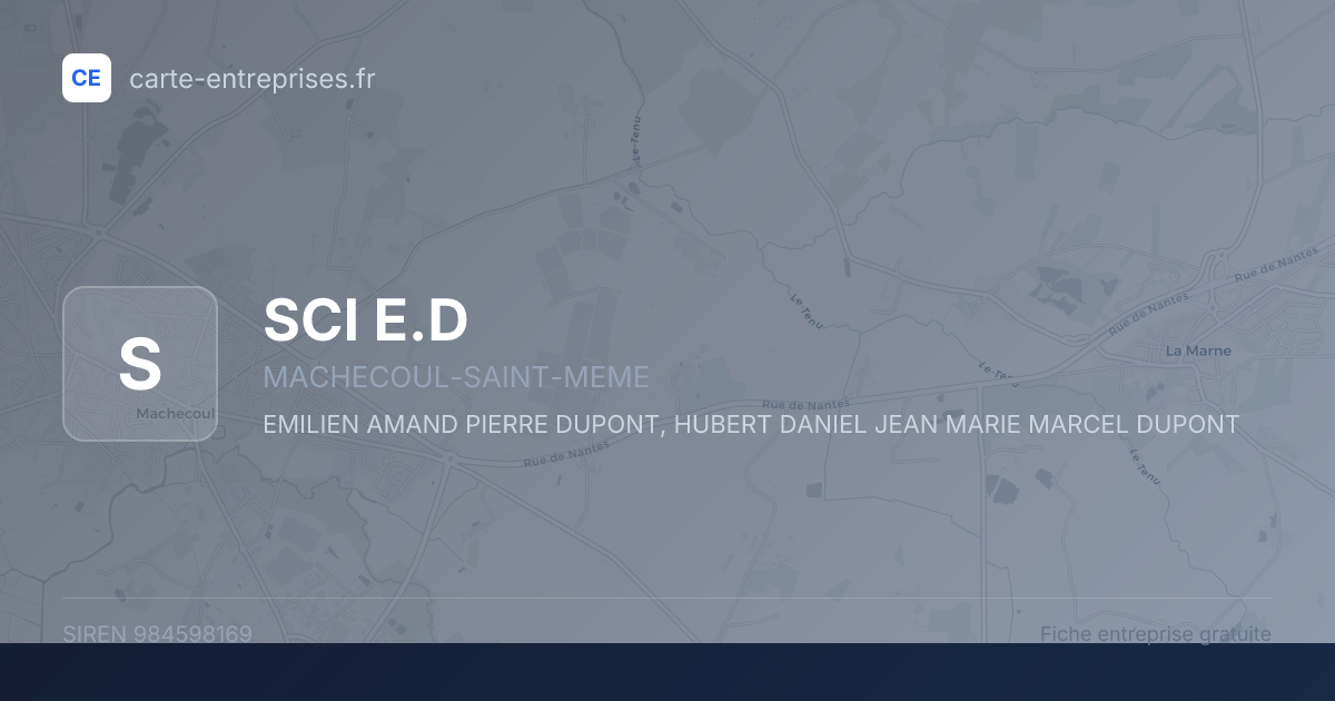 SCI E.D — 984598169 — fiche entreprise