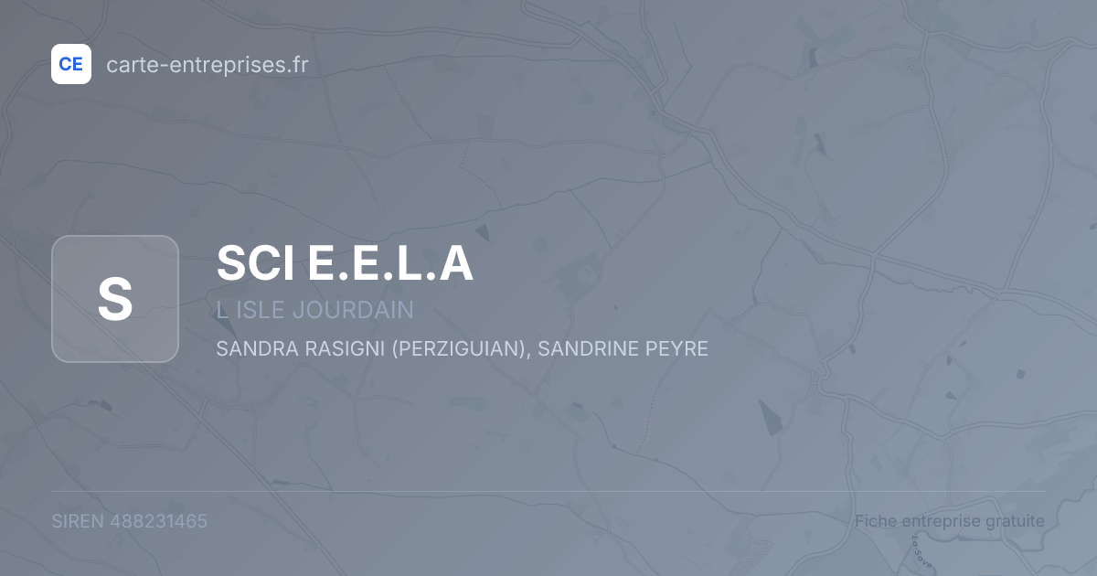 SCI E.E.L.A — 488231465 — fiche entreprise