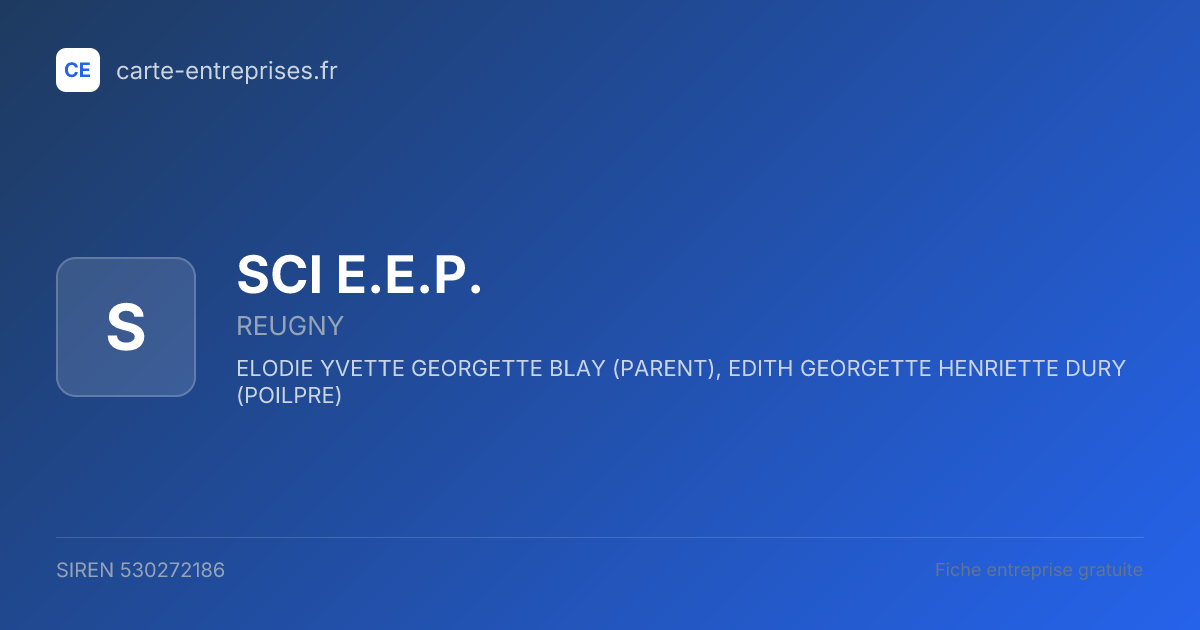 SCI E.E.P. — 530272186 — fiche entreprise
